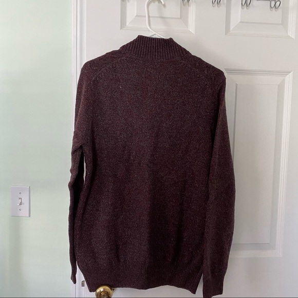 NWT! Men’s Jos.A.Bank Knit Sweater - Burgundy - Picture 3 of 3
